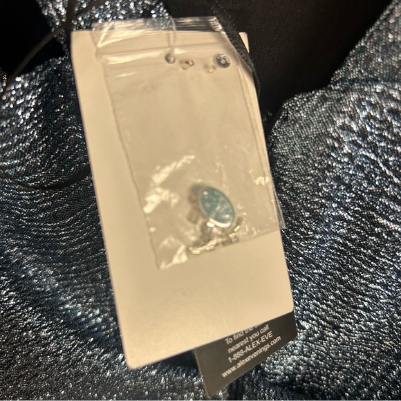 Alex Evenings NEW blue metallic jewel embellished midi gown size 16 Plus gems - Picture 6 of 11